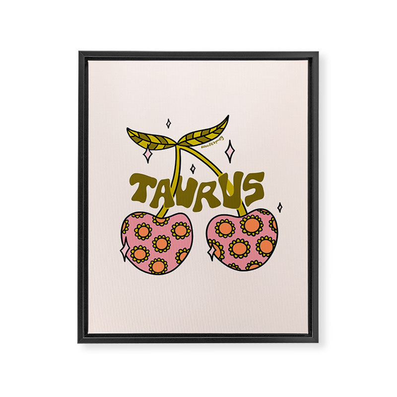 Taurus Cherries Framed Canvas Print Gallery Image 8