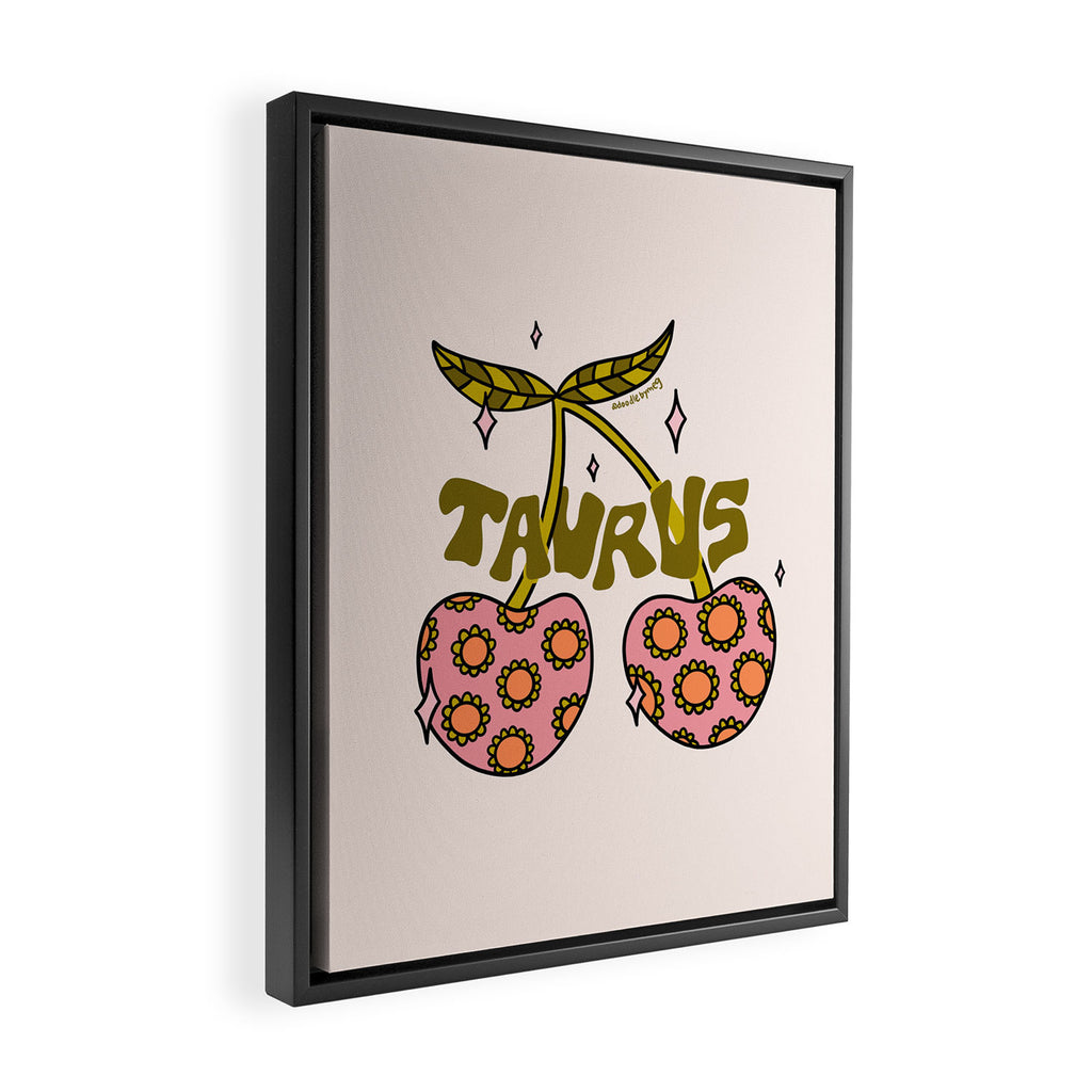 Taurus Cherries Framed Canvas Print Gallery Image 2