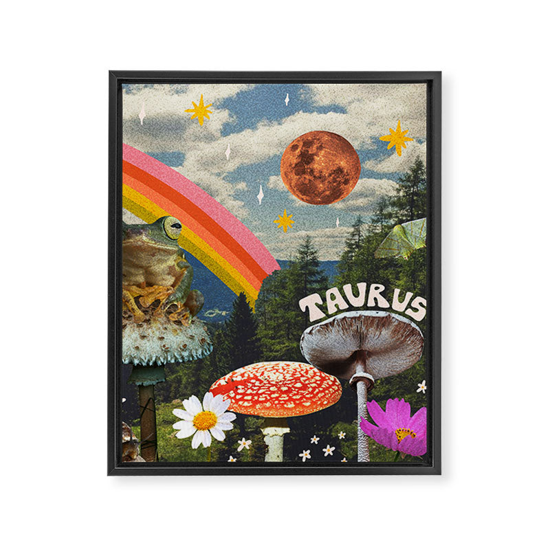 Taurus Collage Framed Canvas Print Gallery Image 8