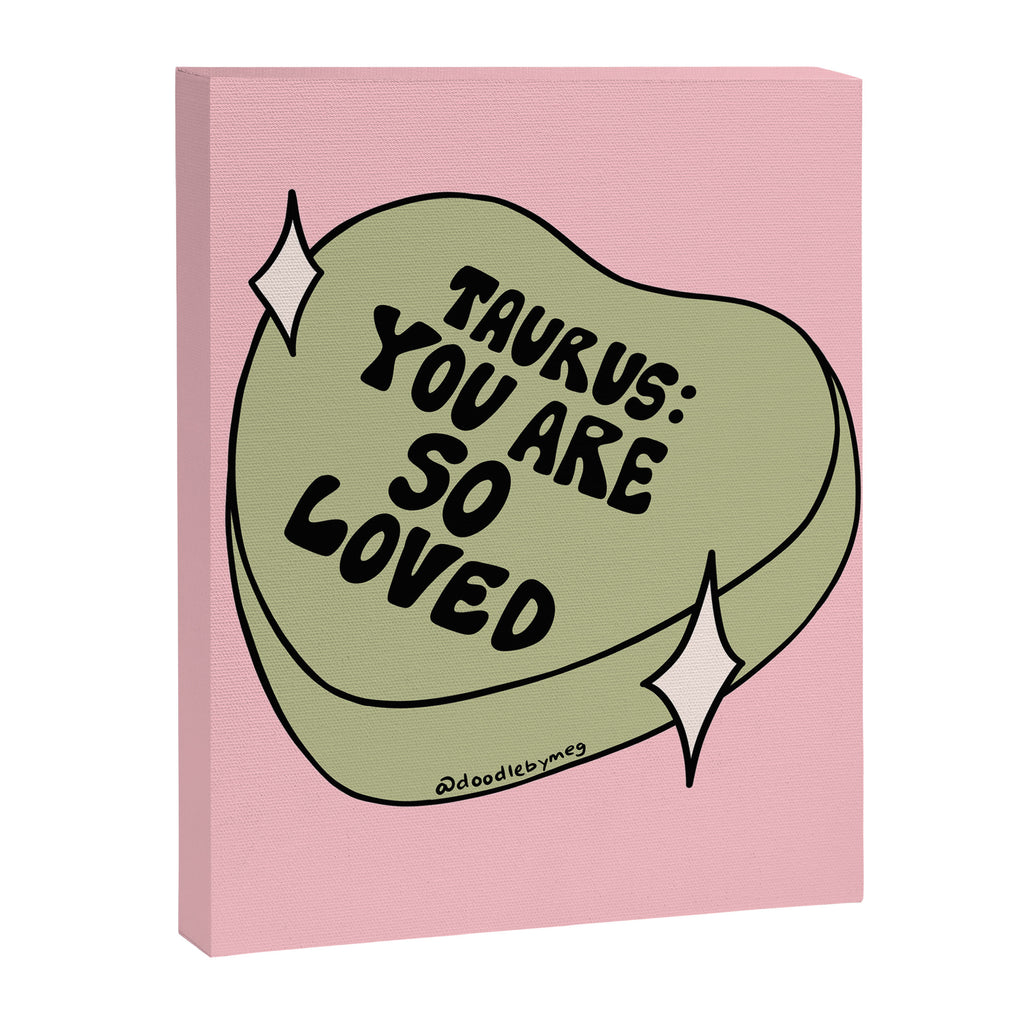 Taurus Conversation Heart Canvas Print Gallery Image 8