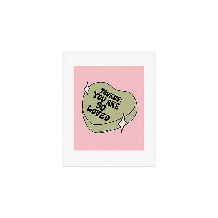 Taurus Conversation Heart Art Print Gallery Image 1