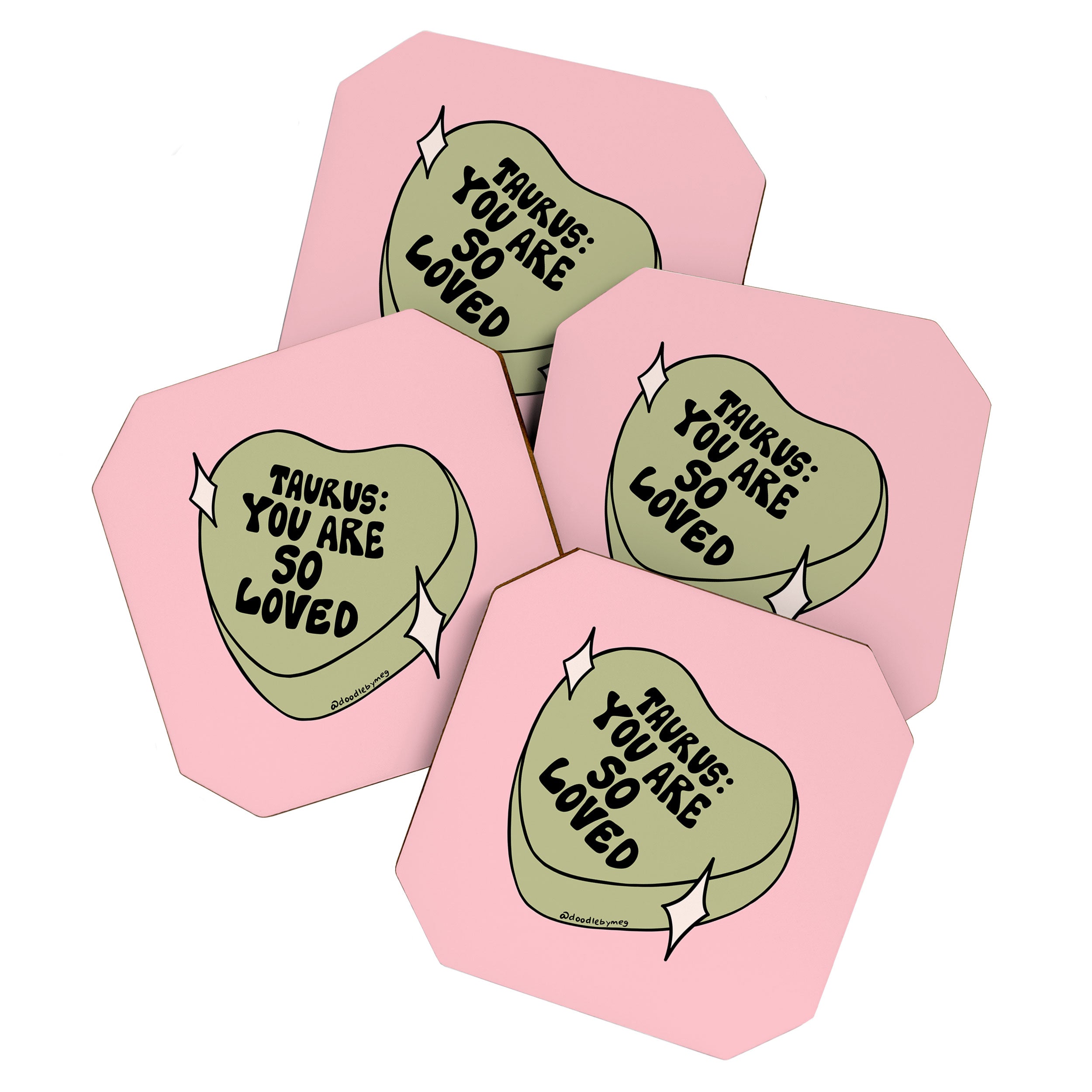 Taurus Conversation Heart Coaster Gallery Image 1
