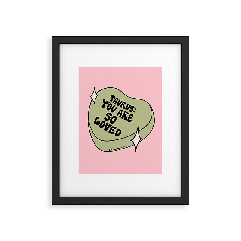 Taurus Conversation Heart Framed Art Print Gallery Image 6