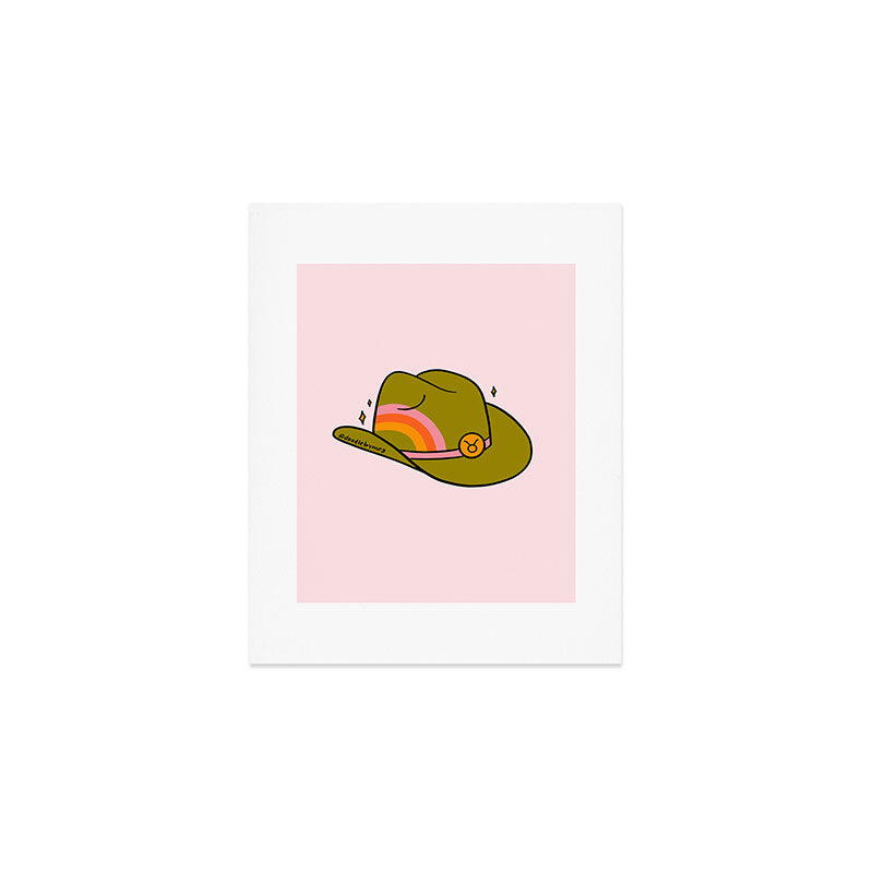 Taurus Cowboy Hat Art Print Gallery Image 1