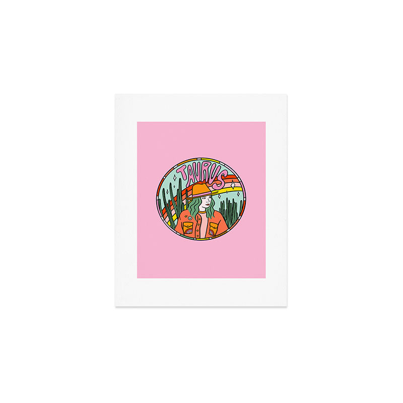 Taurus Cowgirl Art Print Gallery Image 1