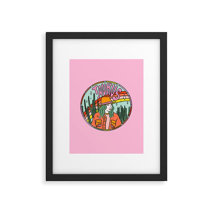 Taurus Cowgirl Framed Art Print Gallery Image 1