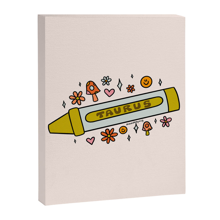 Taurus Crayon Canvas Print Gallery Image 1