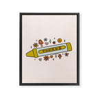 Taurus Crayon Framed Canvas Print Gallery Image 8