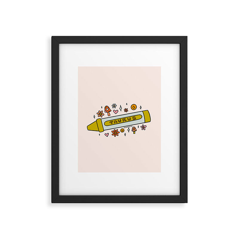 Taurus Crayon Framed Art Print Gallery Image 6