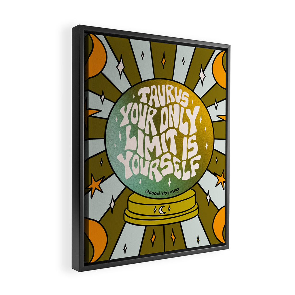 Taurus Crystal Ball Framed Canvas Print Gallery Image 2