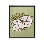 Taurus Dice Framed Canvas Print Gallery Image 8