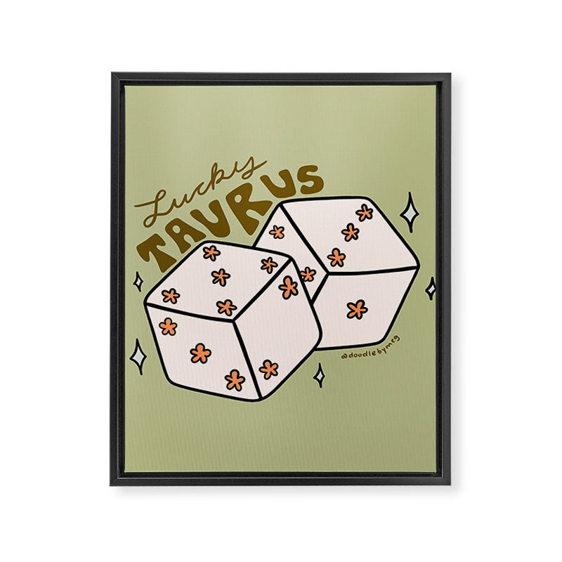Taurus Dice Framed Canvas Print Gallery Image 8
