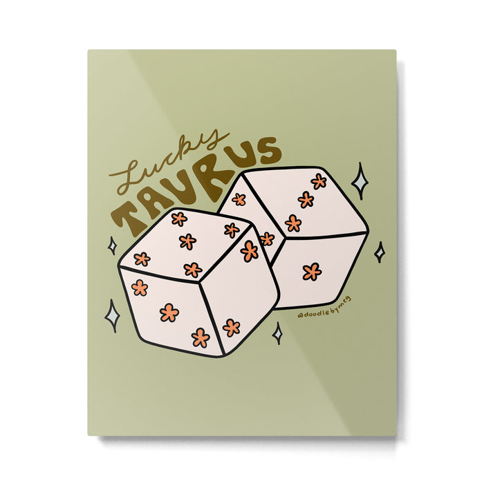 Taurus Dice Metal Print Gallery Image 1