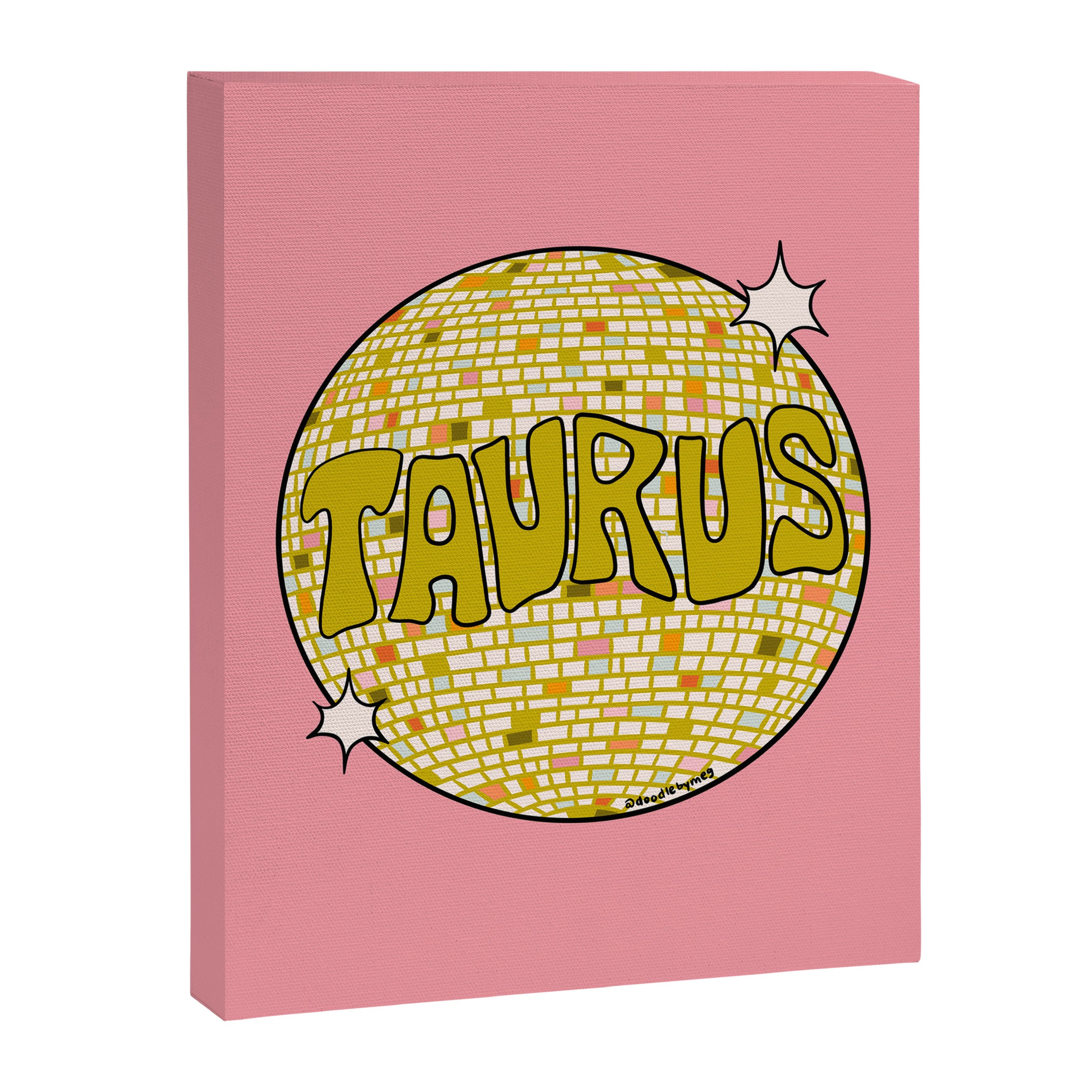 Taurus Disco Ball Canvas Print Gallery Image 8