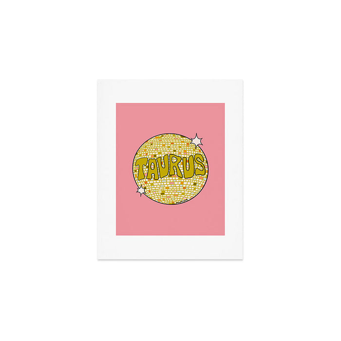 Taurus Disco Ball Art Print Gallery Image 1