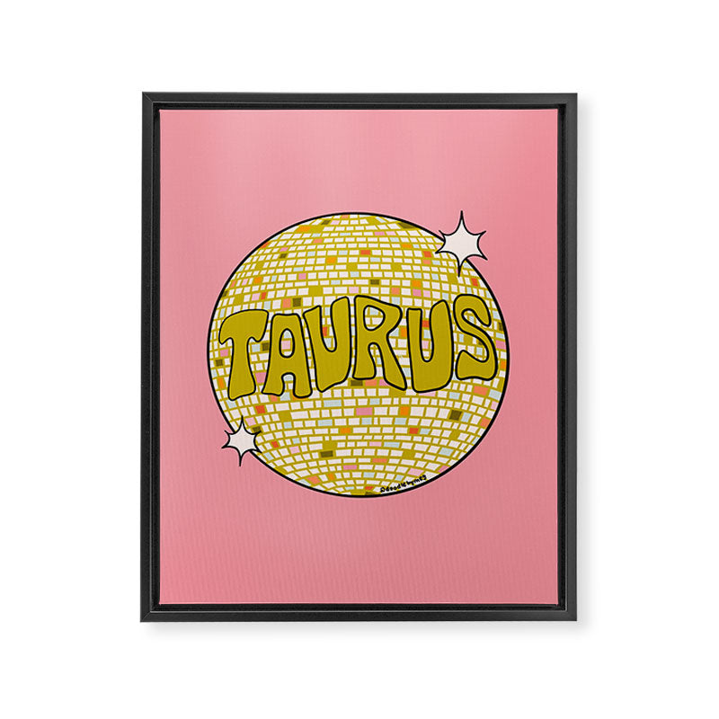 Taurus Disco Ball Framed Canvas Print Gallery Image 8