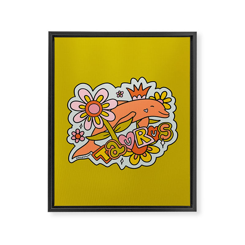 Taurus Dolphin Framed Canvas Print Gallery Image 8