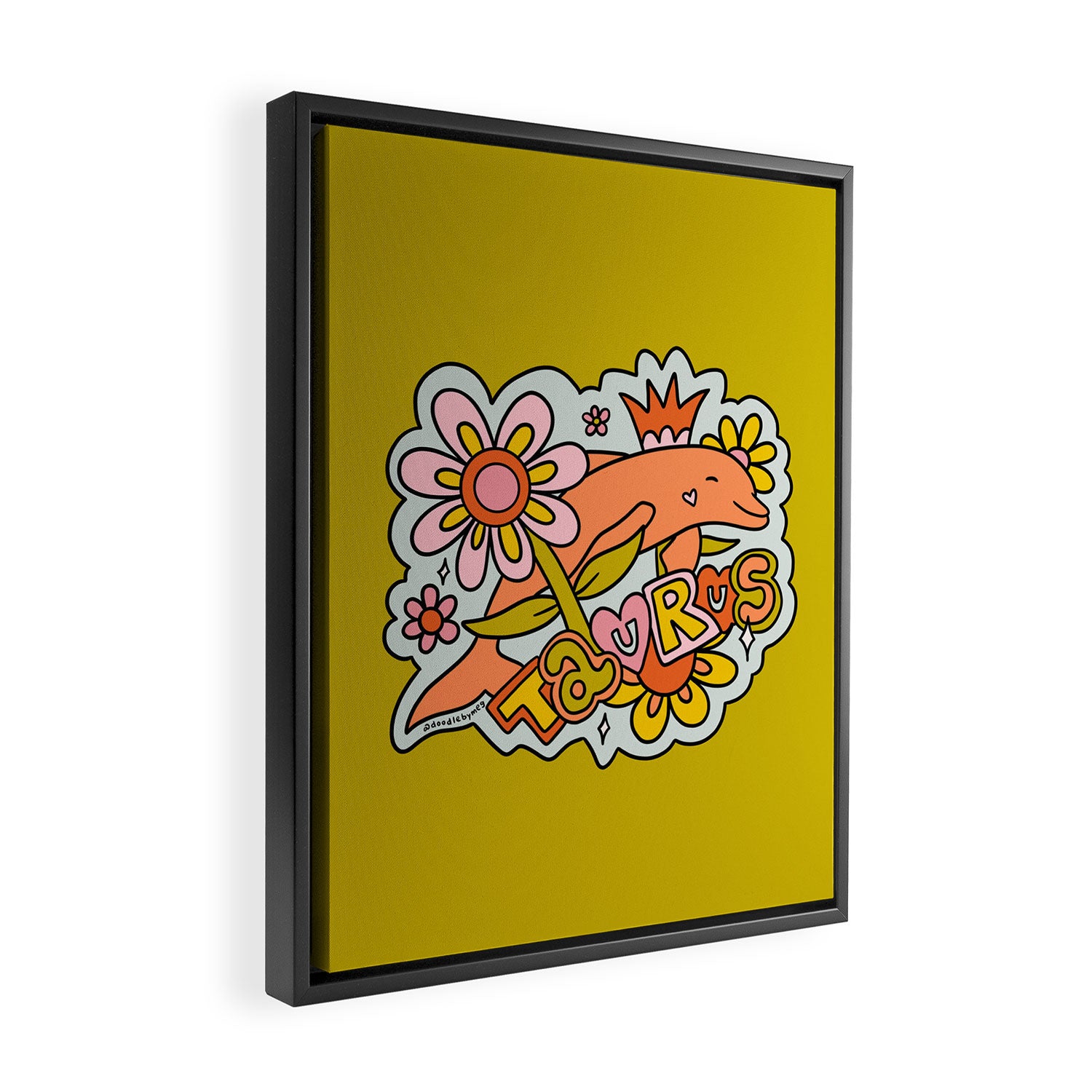 Taurus Dolphin Framed Canvas Print Gallery Image 2