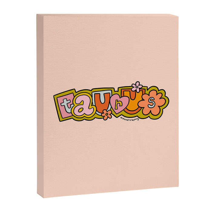 Taurus Doodle Letters Canvas Print Gallery Image 1