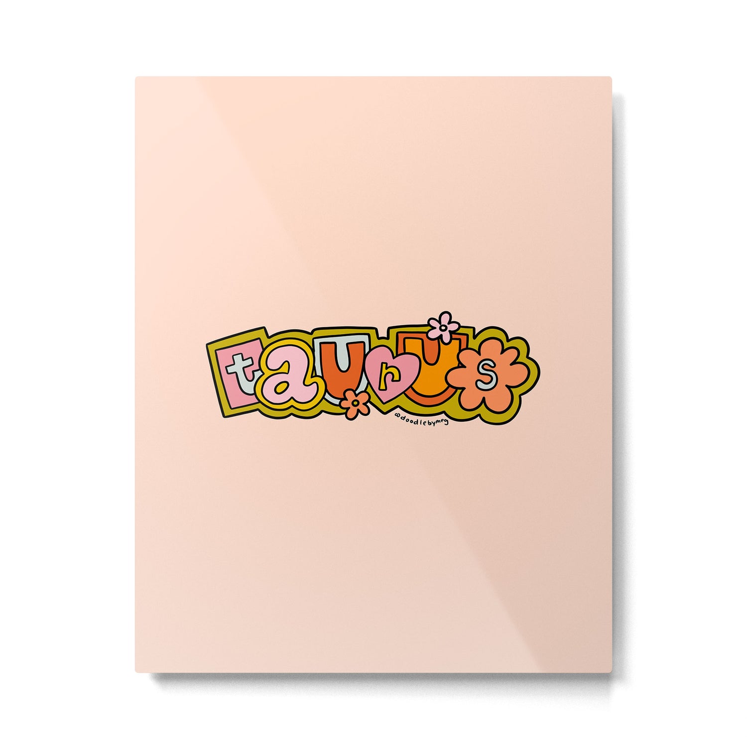 Taurus Doodle Letters Metal Print Gallery Image 6