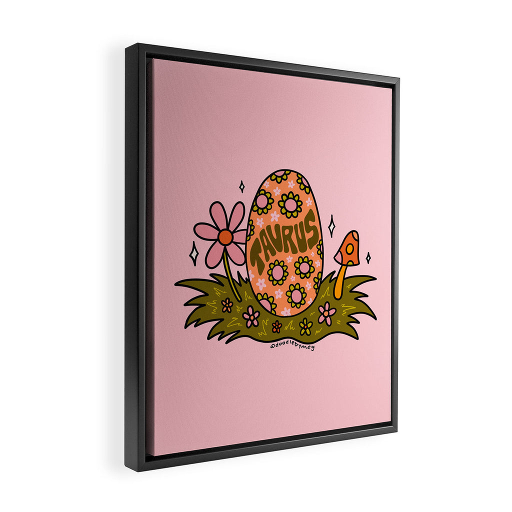 Taurus Easter Egg Framed Canvas Print Gallery Image 2