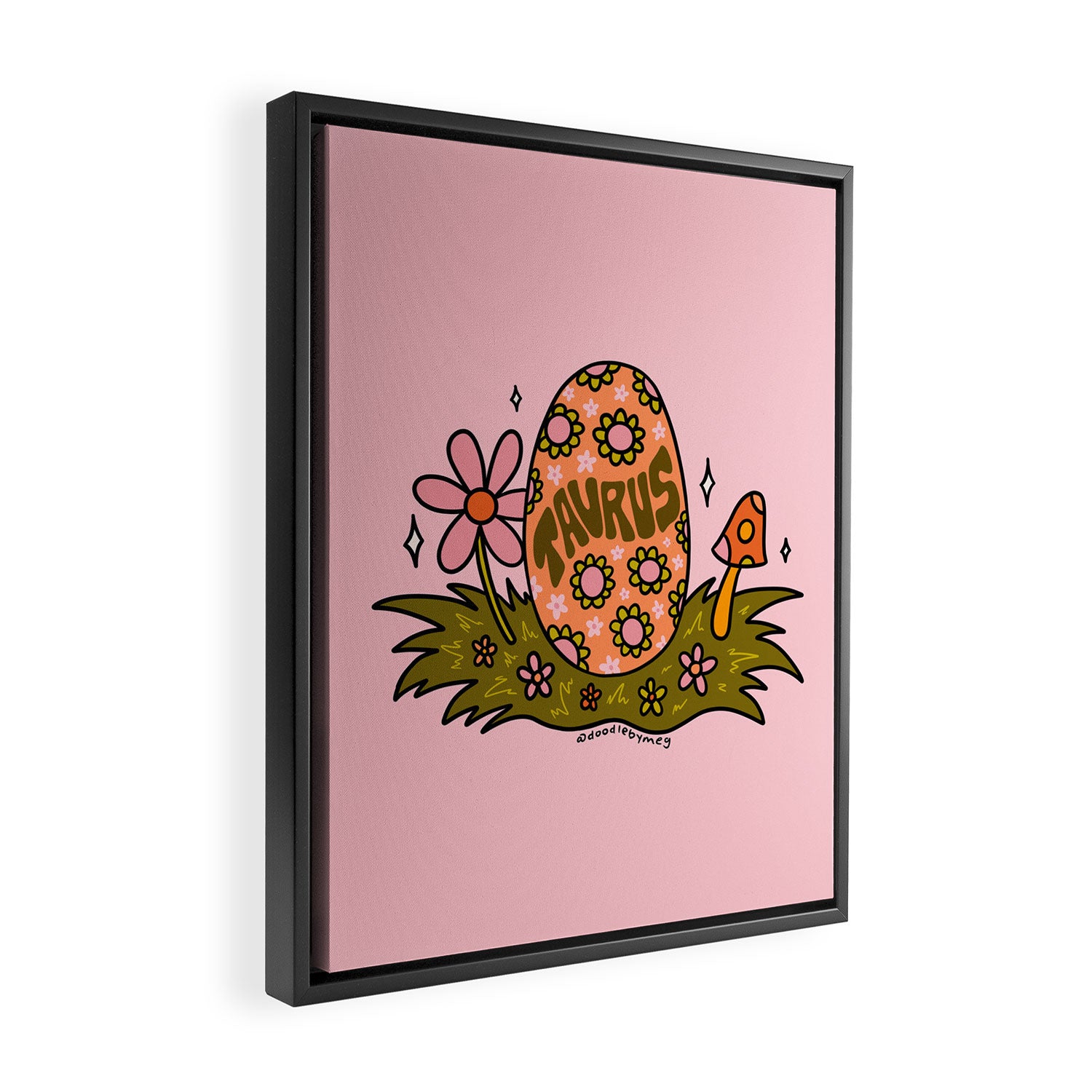 Taurus Easter Egg Framed Canvas Print Gallery Image 2