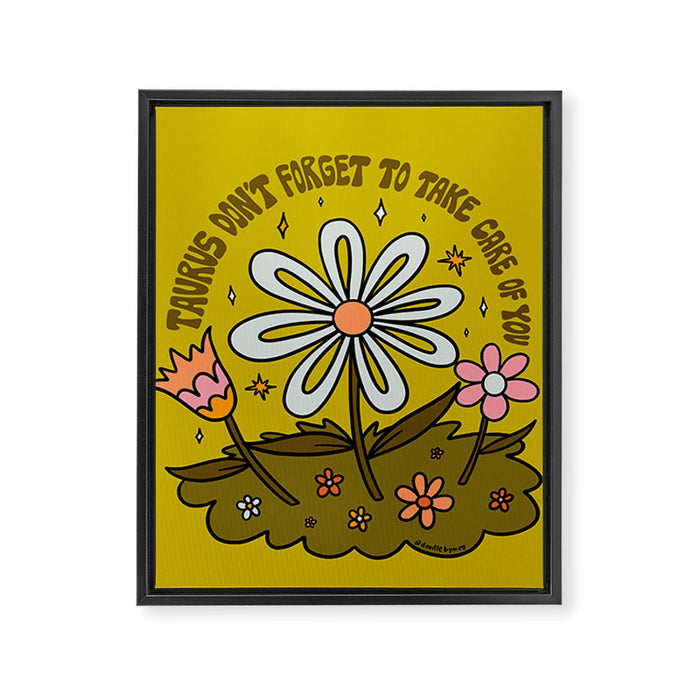 Taurus Flower Framed Canvas Print Gallery Image 1