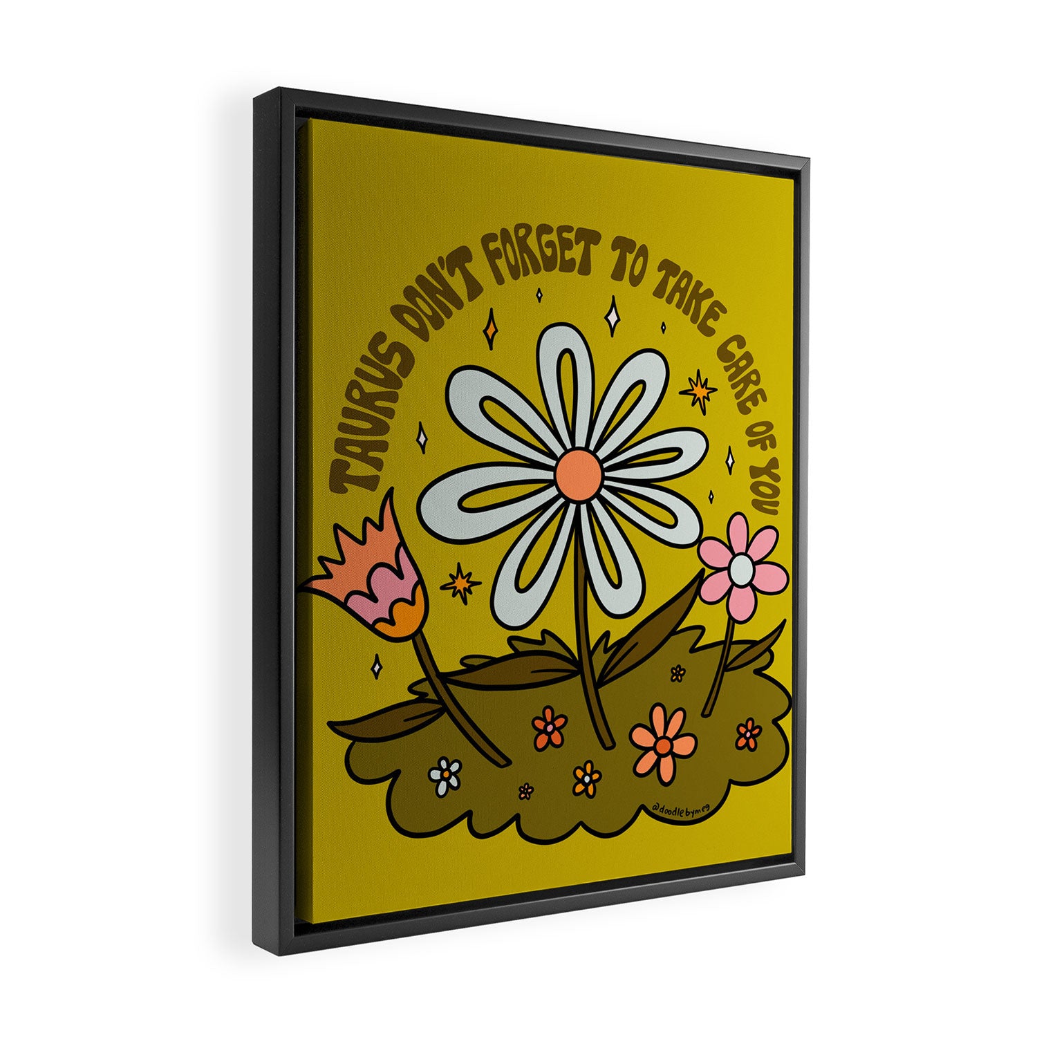 Taurus Flower Framed Canvas Print Gallery Image 2