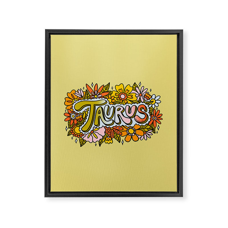 Taurus Flowers Framed Canvas Print Gallery Image 8