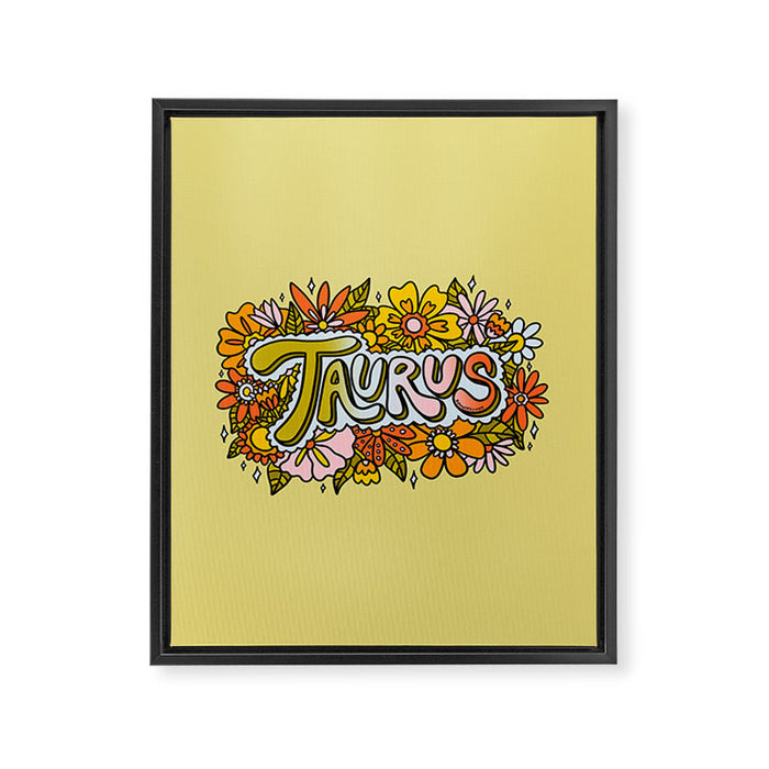 Taurus Flowers Framed Canvas Print Gallery Image 1