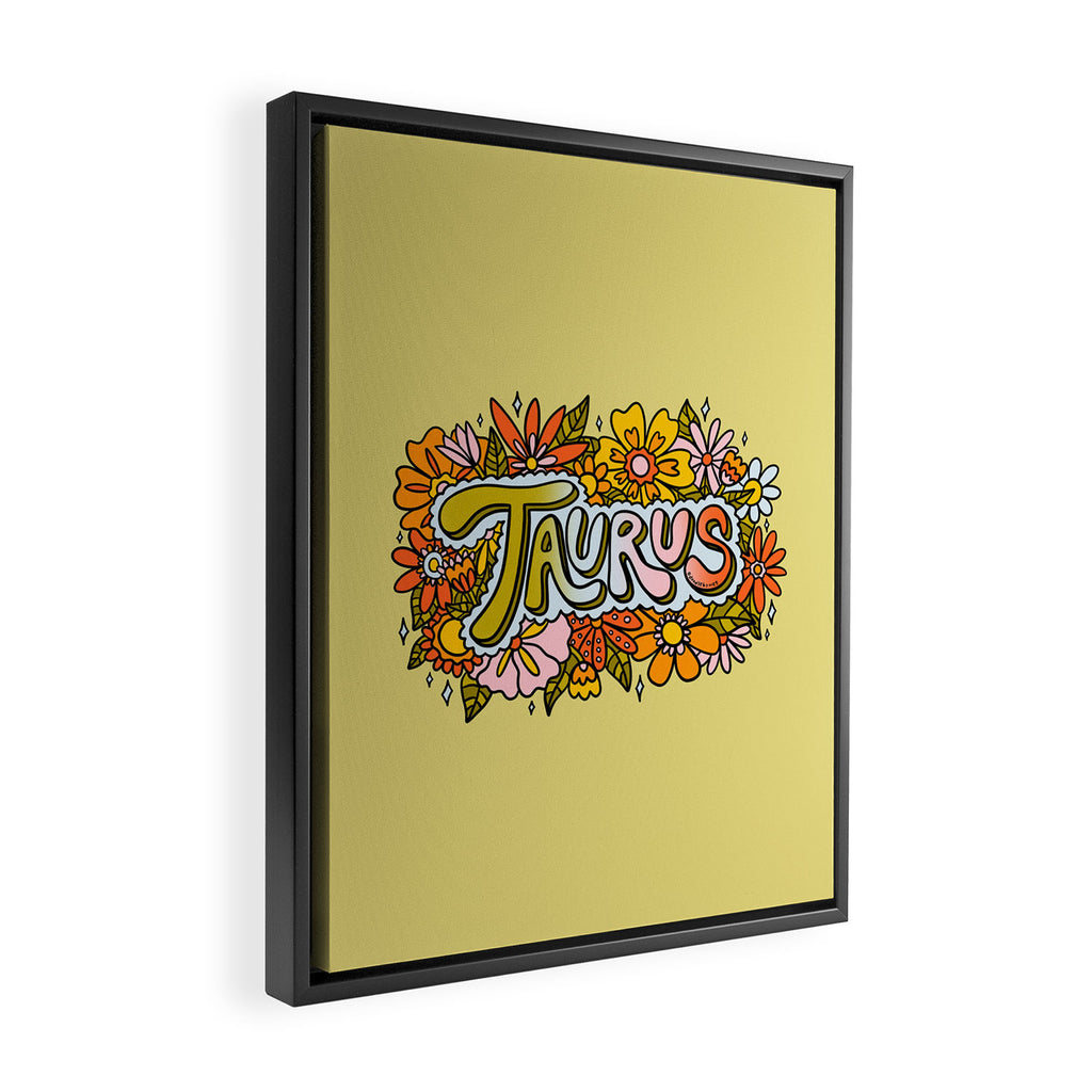 Taurus Flowers Framed Canvas Print Gallery Image 2