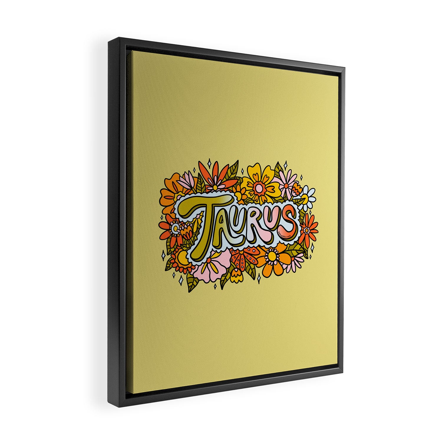 Taurus Flowers Framed Canvas Print Gallery Image 2