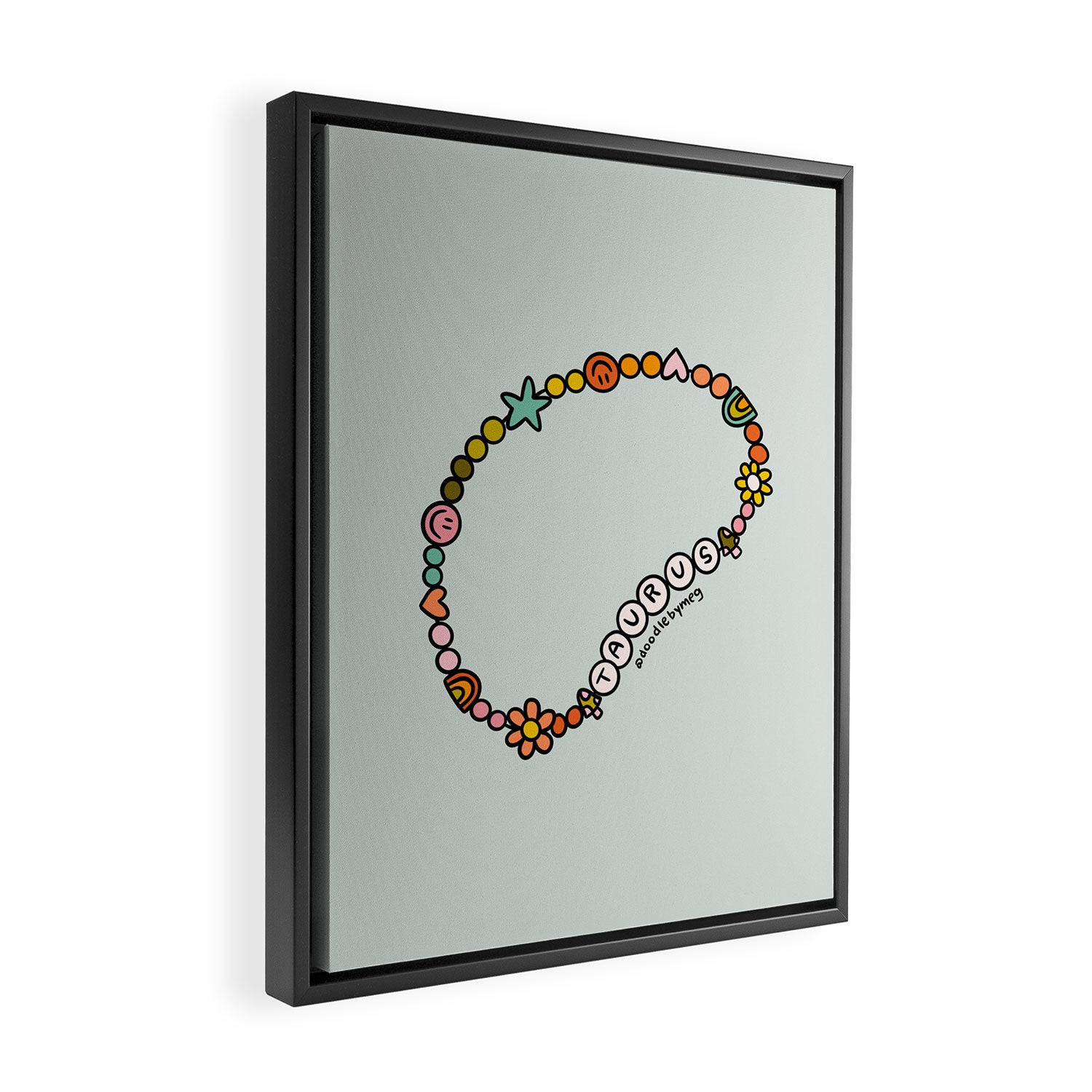 Taurus Friendship Bracelet Framed Canvas Print Gallery Image 2
