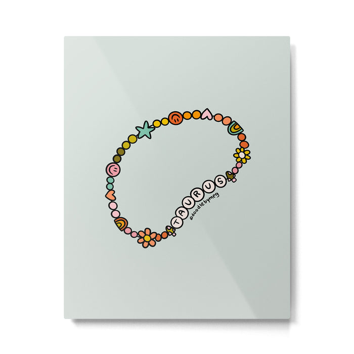 Taurus Friendship Bracelet Metal Print Gallery Image 1