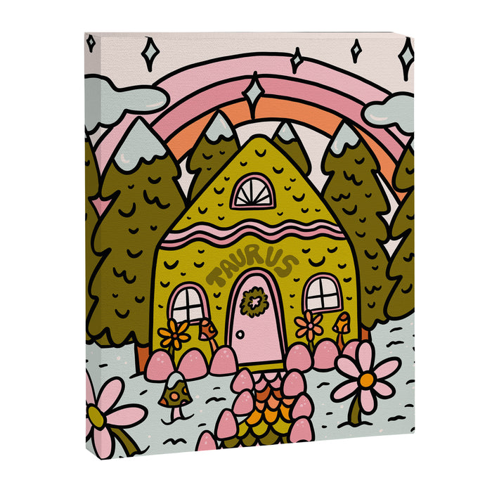 Taurus Gingerbread House Canvas Print Gallery Image 1