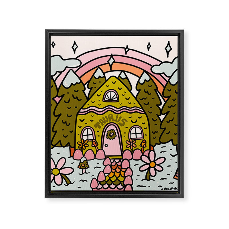 Taurus Gingerbread House Framed Canvas Print Gallery Image 8