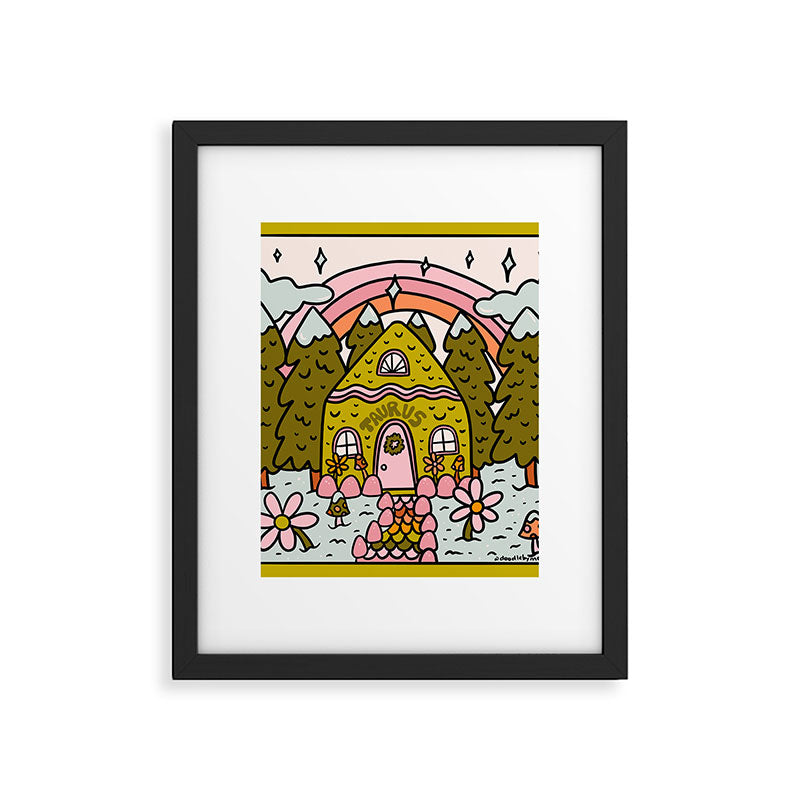 Taurus Gingerbread House Framed Art Print Gallery Image 6