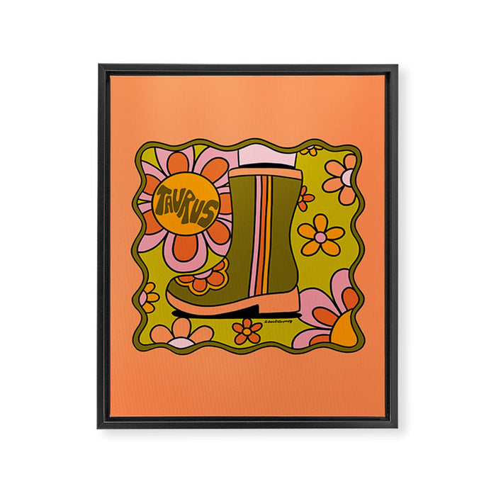 Taurus Groovy Boot Framed Canvas Print Gallery Image 1