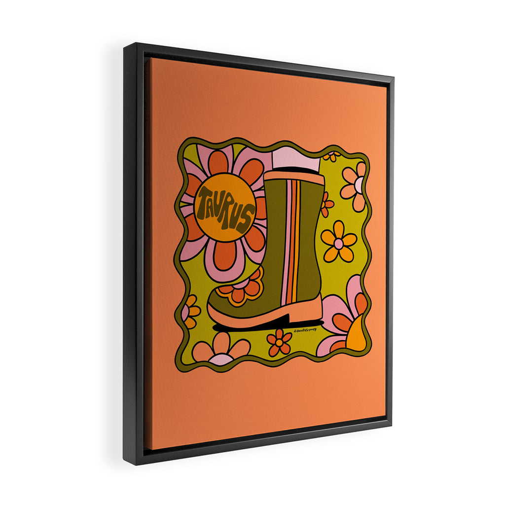 Taurus Groovy Boot Framed Canvas Print Gallery Image 2