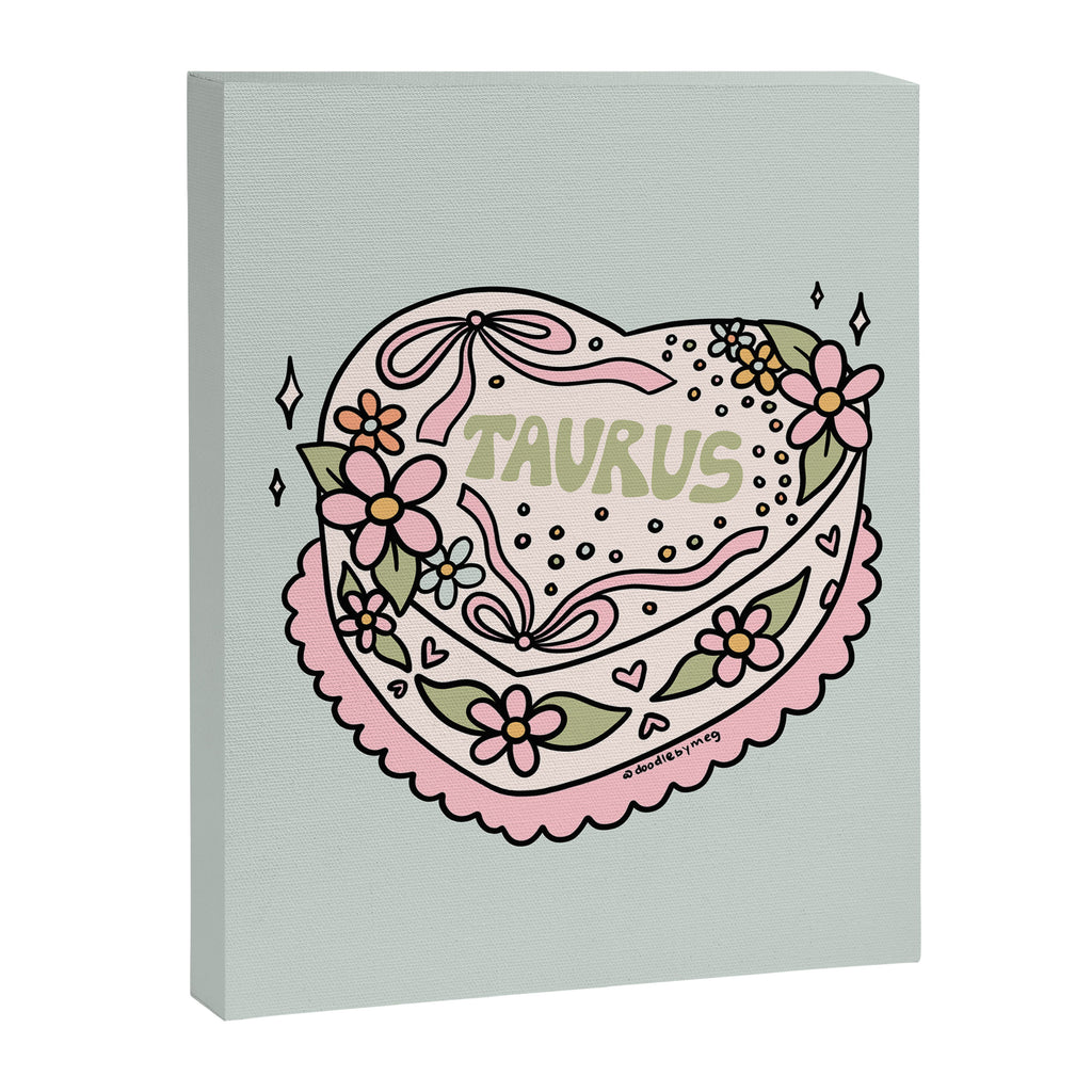 Taurus Heart Cake Canvas Print Gallery Image 8