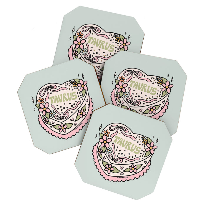 Taurus Heart Cake Coaster Gallery Image 1