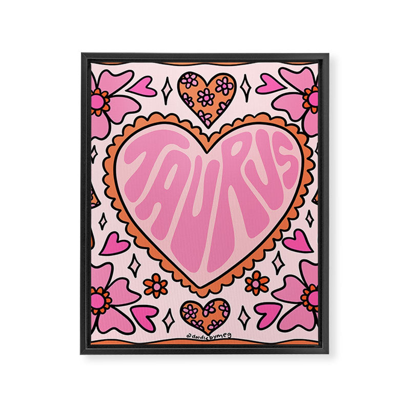 Taurus Heart Framed Canvas Print Gallery Image 8