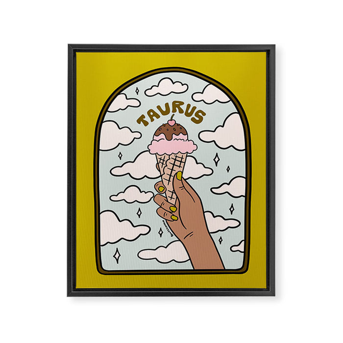 Taurus Ice cream Framed Canvas Print Gallery Image 1