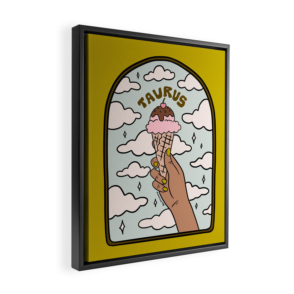 Taurus Ice cream Framed Canvas Print Gallery Image 2