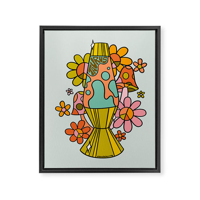 Taurus Lava Lamp Framed Canvas Print Gallery Image 1