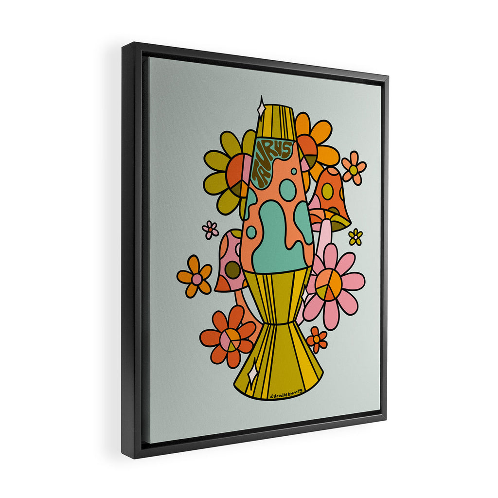 Taurus Lava Lamp Framed Canvas Print Gallery Image 2