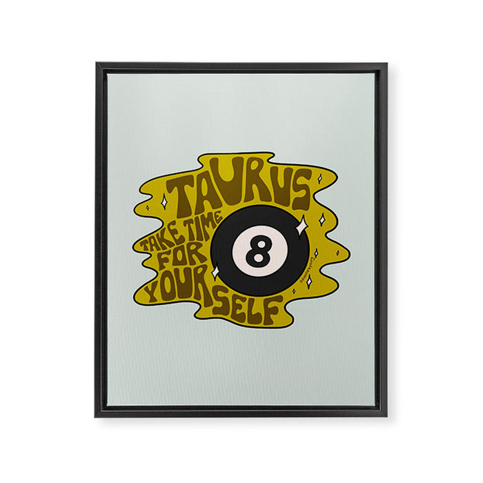 Taurus Magic 8 Ball Framed Canvas Print Gallery Image 1