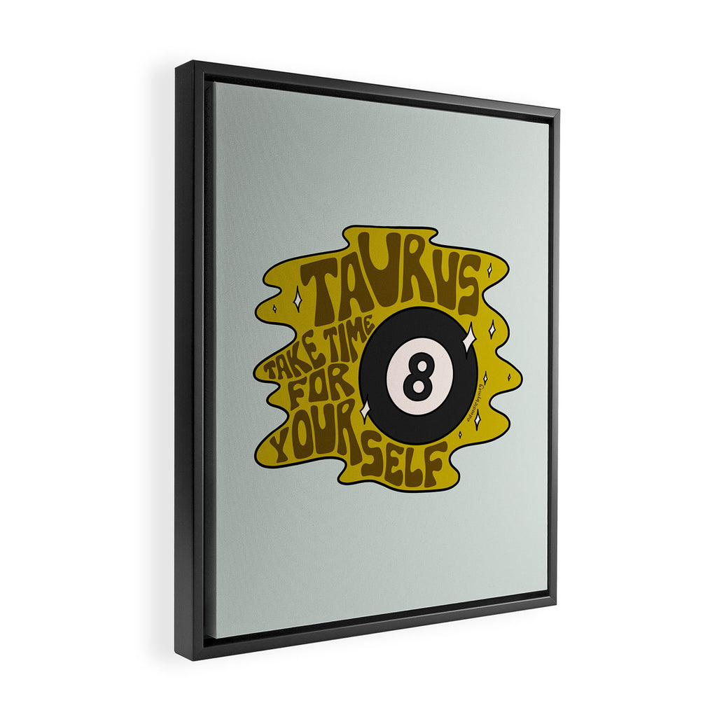 Taurus Magic 8 Ball Framed Canvas Print Gallery Image 2