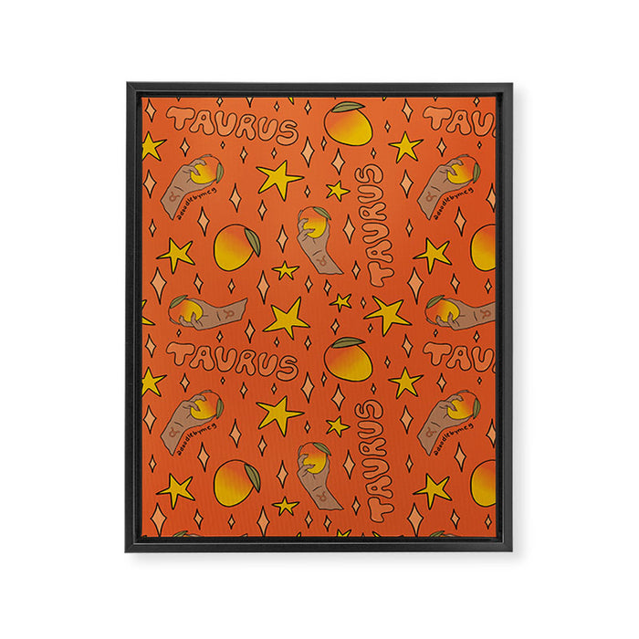 Taurus Mango Print Framed Canvas Print Gallery Image 1