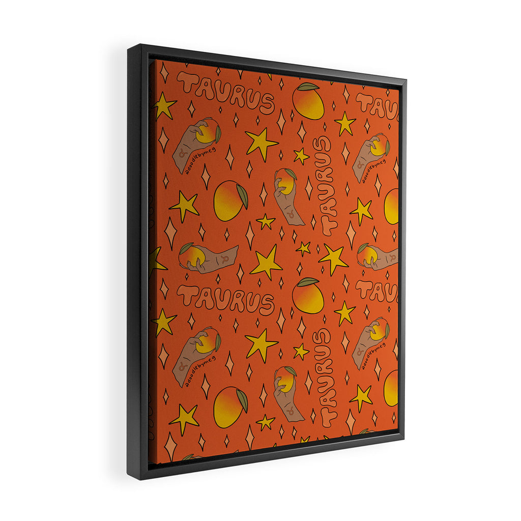 Taurus Mango Print Framed Canvas Print Gallery Image 2